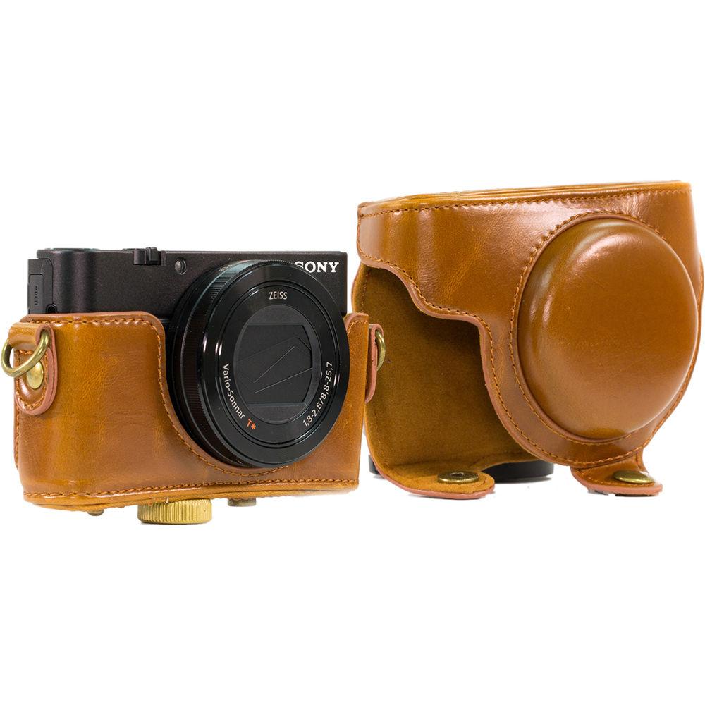 MegaGear Ever Ready PU Leather Camera Case and Strap for Sony Cyber-shot DSC-RX100 VI, V, IV, III