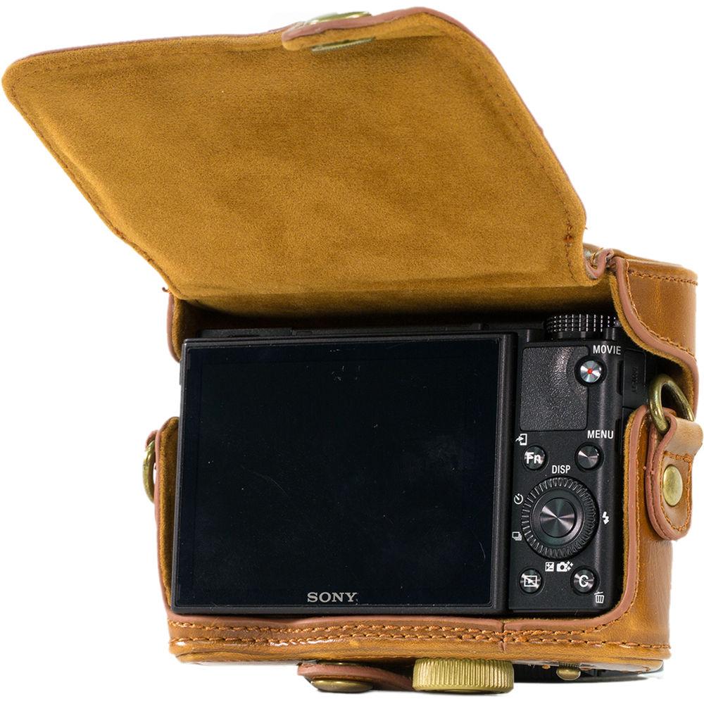MegaGear Ever Ready PU Leather Camera Case and Strap for Sony Cyber-shot DSC-RX100 VI, V, IV, III