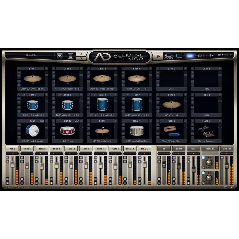 XLN Audio United Pop AD2 ADPAK - Virtual Drum Kit