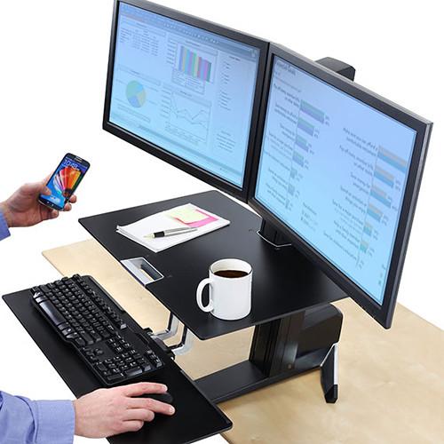 Ergotron WorkFit-S Dual Monitor with Worksurface