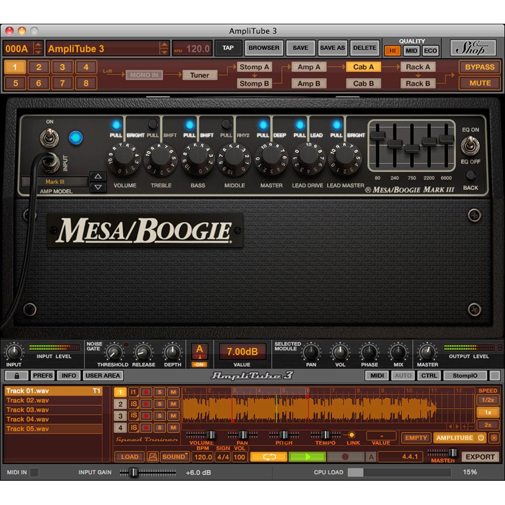 IK Multimedia AmpliTube MESA Boogie - Guitar Amplifier and Cabinet Emulation Software