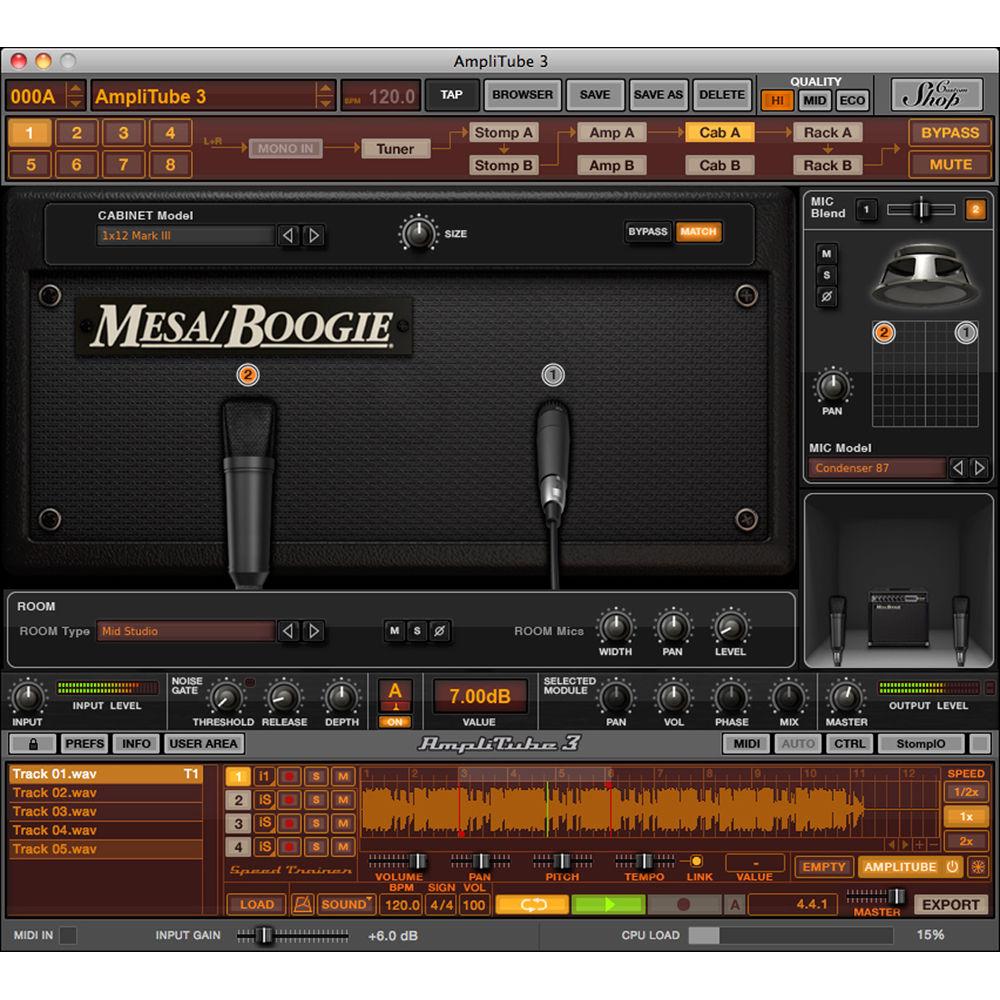 IK Multimedia AmpliTube MESA Boogie - Guitar Amplifier and Cabinet Emulation Software