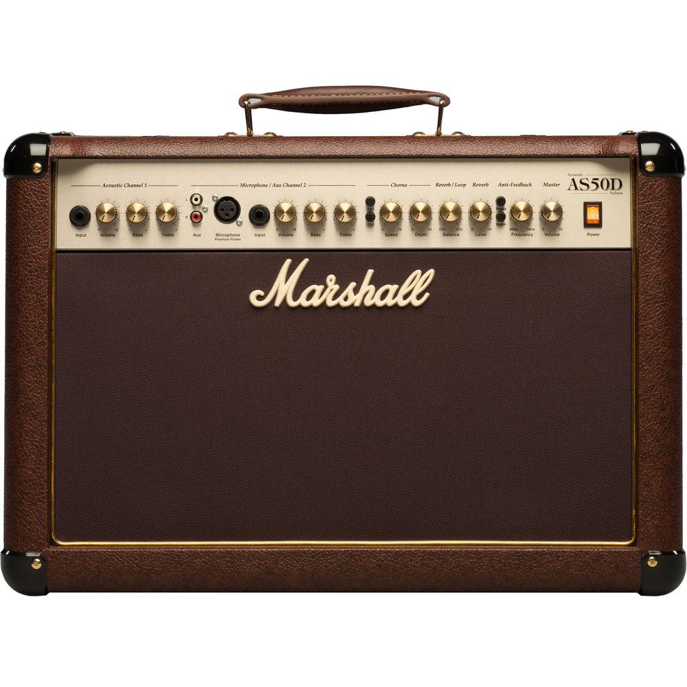 Marshall Amplification AS50D - 50W 2x8" 2-Channel Acoustic Guitar Combo Amplifier with FX