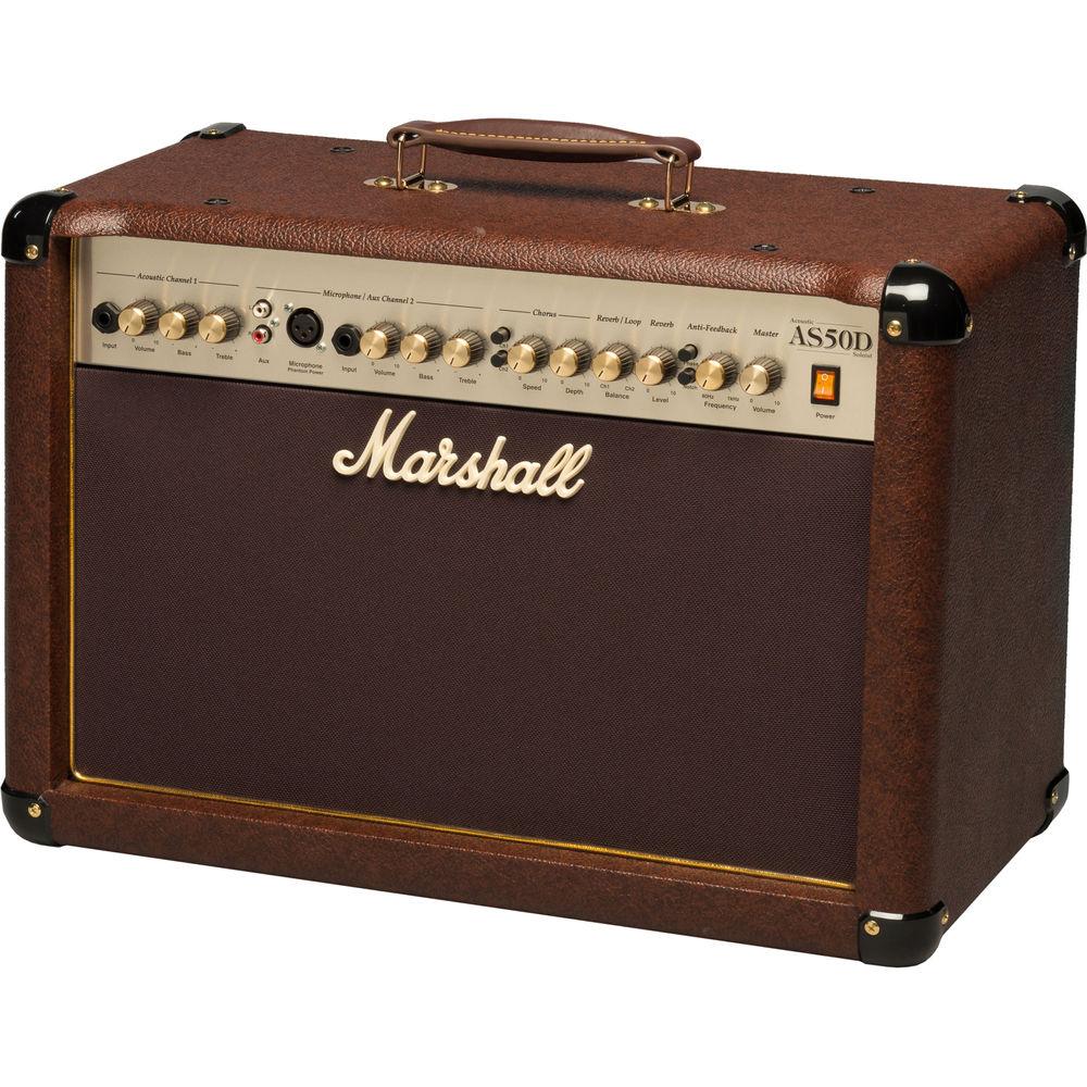 Marshall Amplification AS50D - 50W 2x8" 2-Channel Acoustic Guitar Combo Amplifier with FX