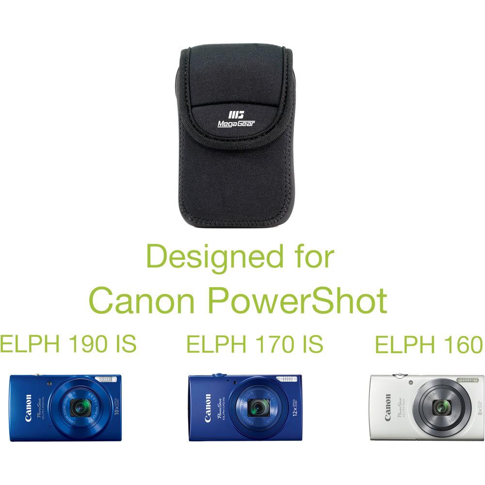 MegaGear Ultra-Light Neoprene Camera Case for Canon PowerShot ELPH 190 IS, ELPH 170 IS, and ELPH 160