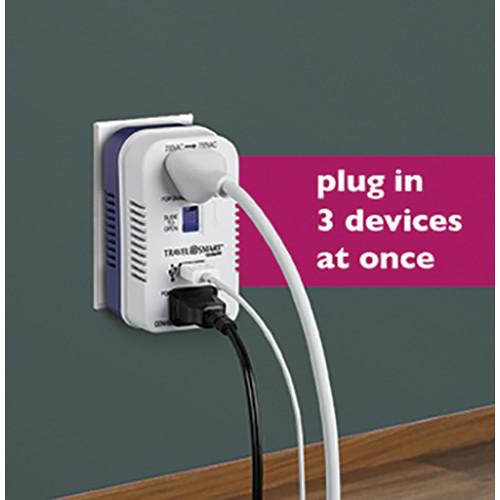 Travel Smart by Conair 2-Outlet 1875W Converter Set with USB Port and 4 Adapter Plugs