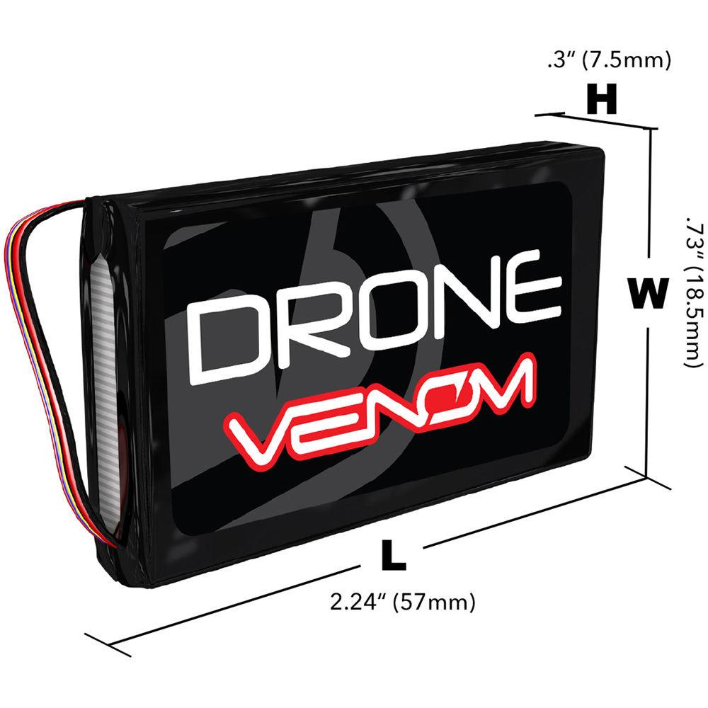Venom Group 15C 1S 600mAh LiPo Micro Drone Battery with JST Connector