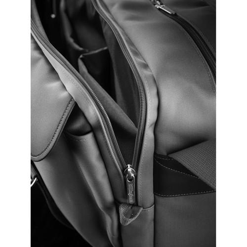 Billingham 225 Shoulder Bag Black with Tan Leather Trim