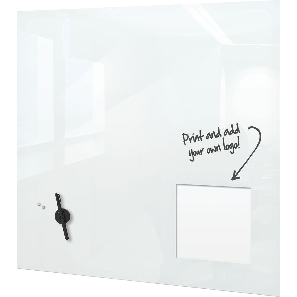 Balt 30 x 30" Customizable Dry Erase Magnetic Glass Whiteboard
