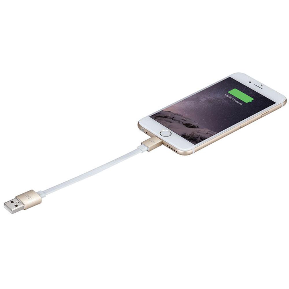 Just Mobile 4" AluCable Flat Mini Cable for Lightning Devices