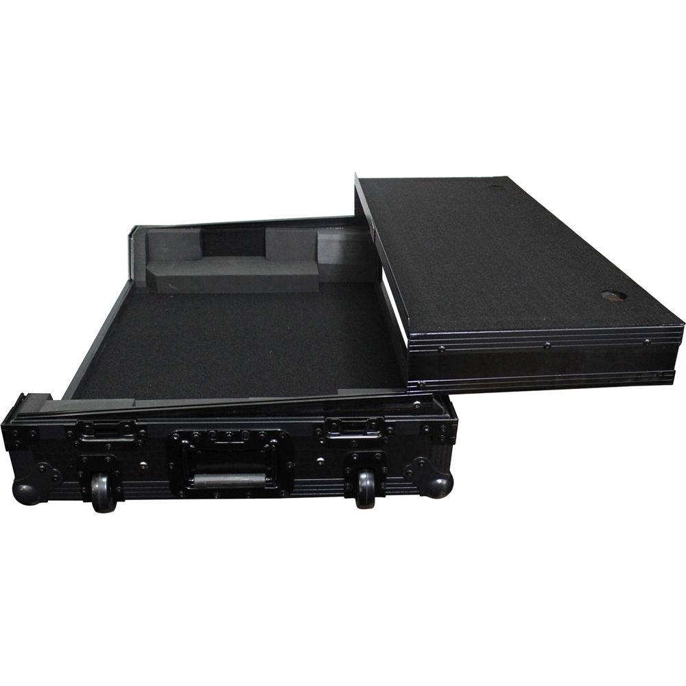ProX Flight Case with Wheels & Laptop Shelf for Numark NS7III & NS7II Digital Controller