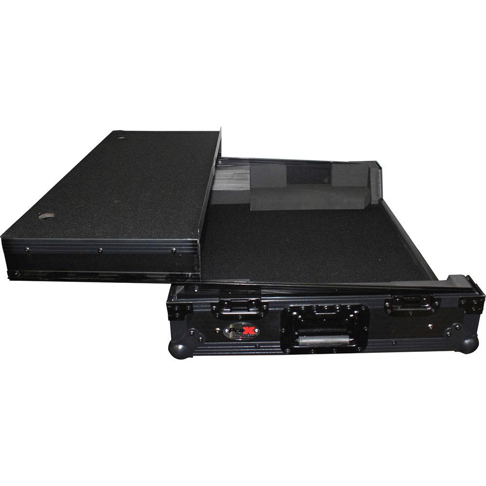 ProX Flight Case with Wheels & Laptop Shelf for Numark NS7III & NS7II Digital Controller