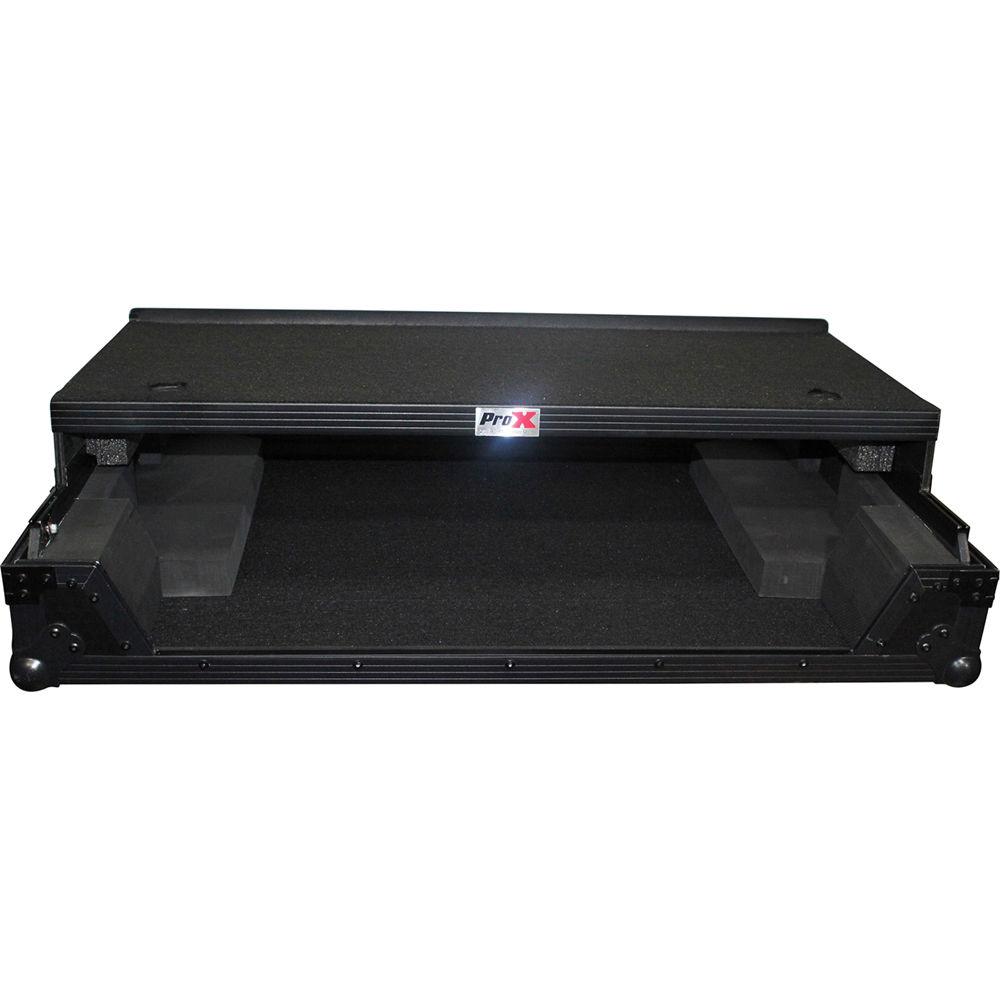 ProX Flight Case with Wheels & Laptop Shelf for Numark NS7III & NS7II Digital Controller