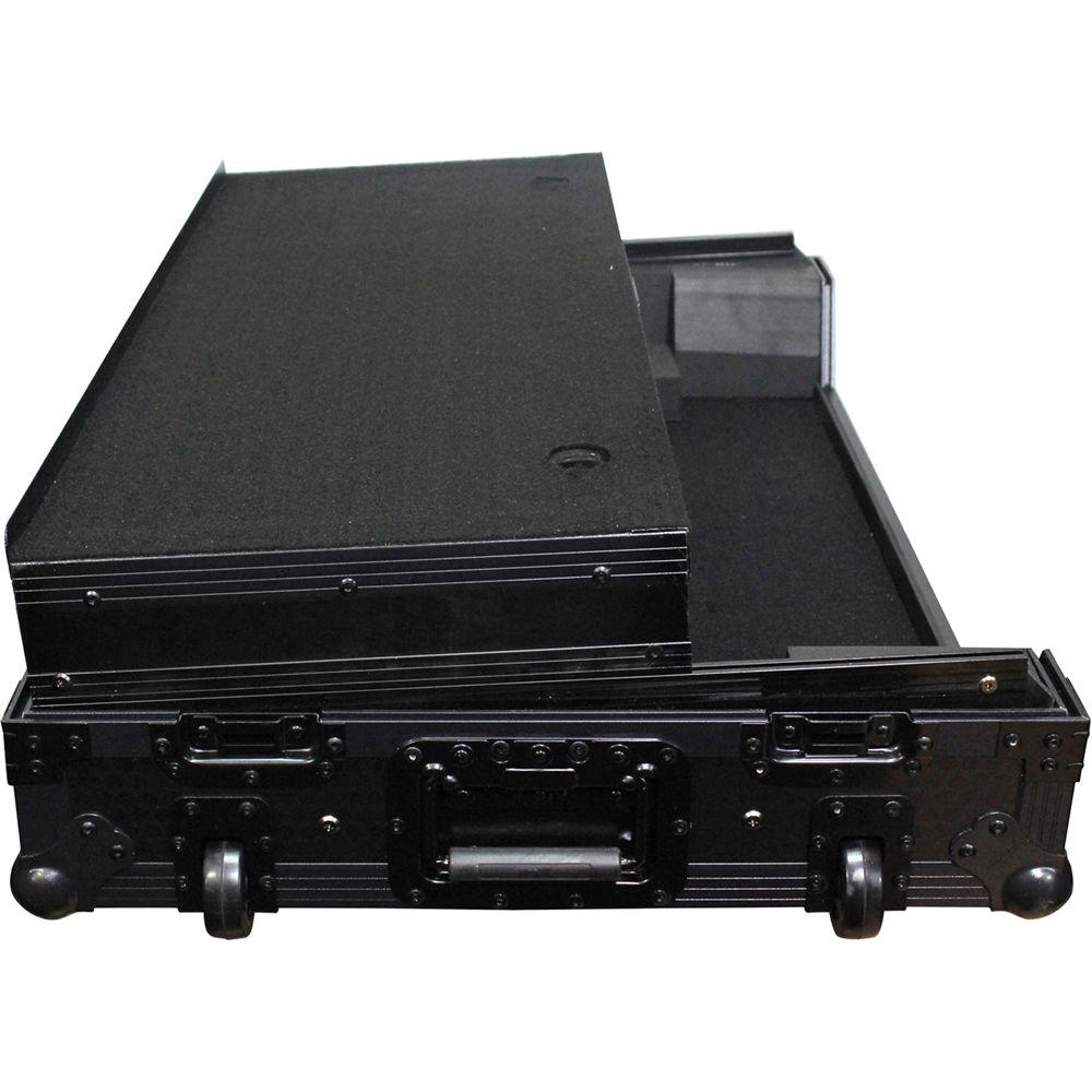 ProX Flight Case with Wheels & Laptop Shelf for Numark NS7III & NS7II Digital Controller