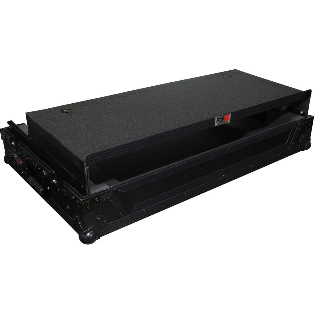 ProX Flight Case with Wheels & Laptop Shelf for Numark NS7III & NS7II Digital Controller