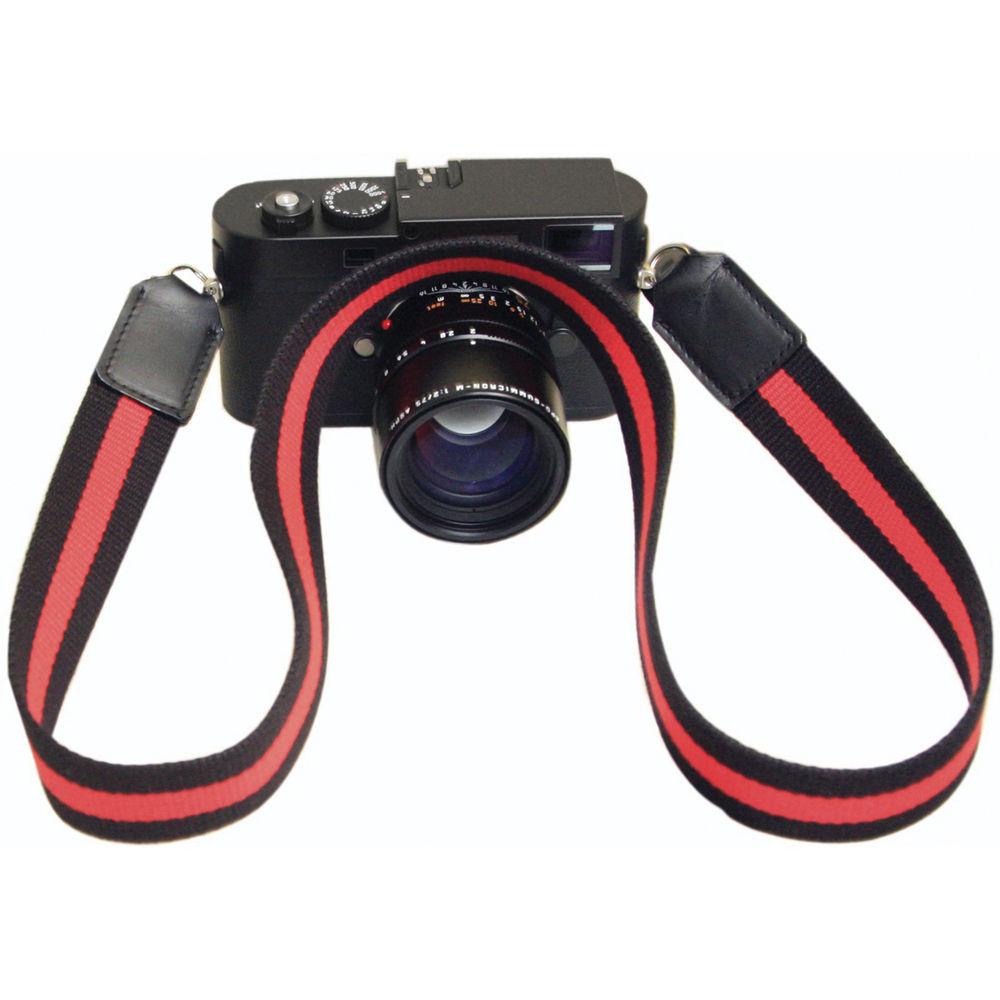 Black Label Bag Red Racing Stripe Canvas Camera Strap - 40"