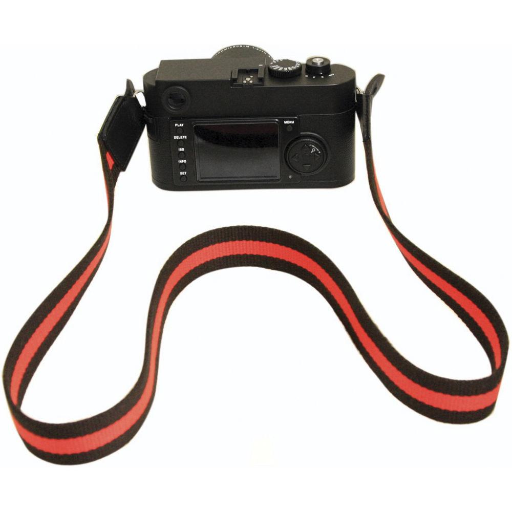 Black Label Bag Red Racing Stripe Canvas Camera Strap - 40"