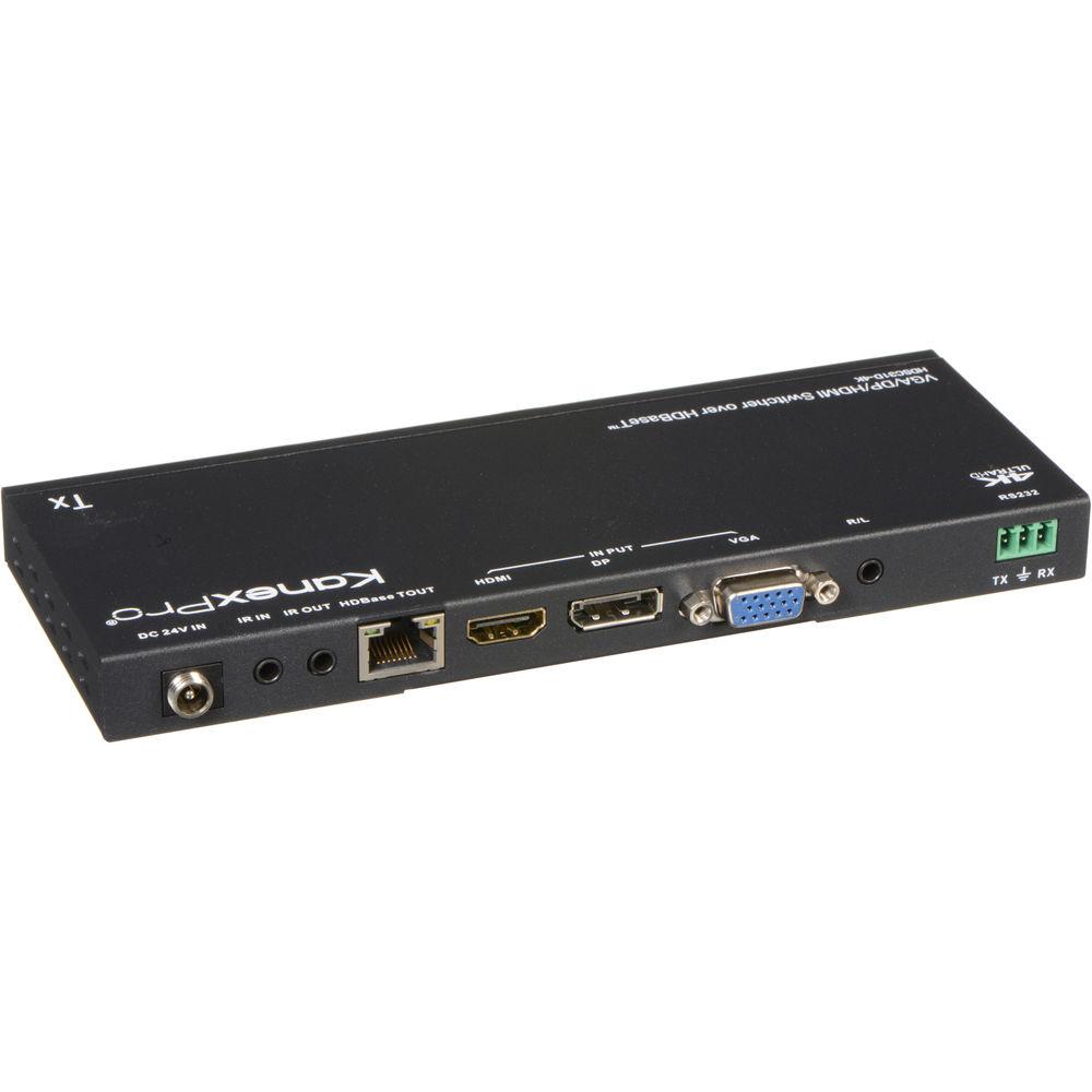 KanexPro HDSC31D-4K 3-Input DisplayPort, HDMI, & VGA Switcher Scaler over HDBaseT