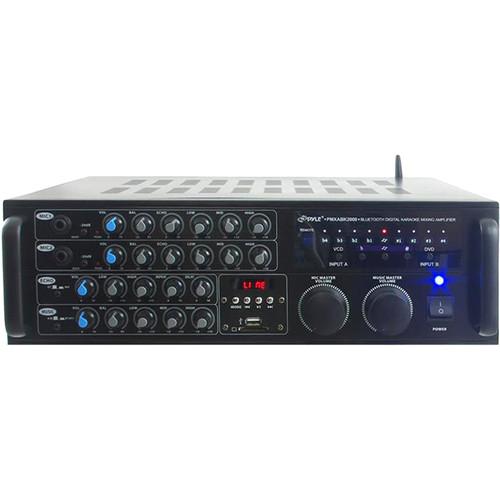 Pyle Pro 2000W Karaoke Mixer Amplifier with Bluetooth