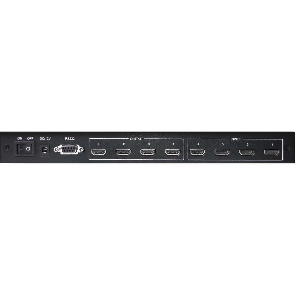 Smart-AVI HDR-4X4-PLUS-S 4K 2K HDMI 4X4 Matrix Switch with Remote