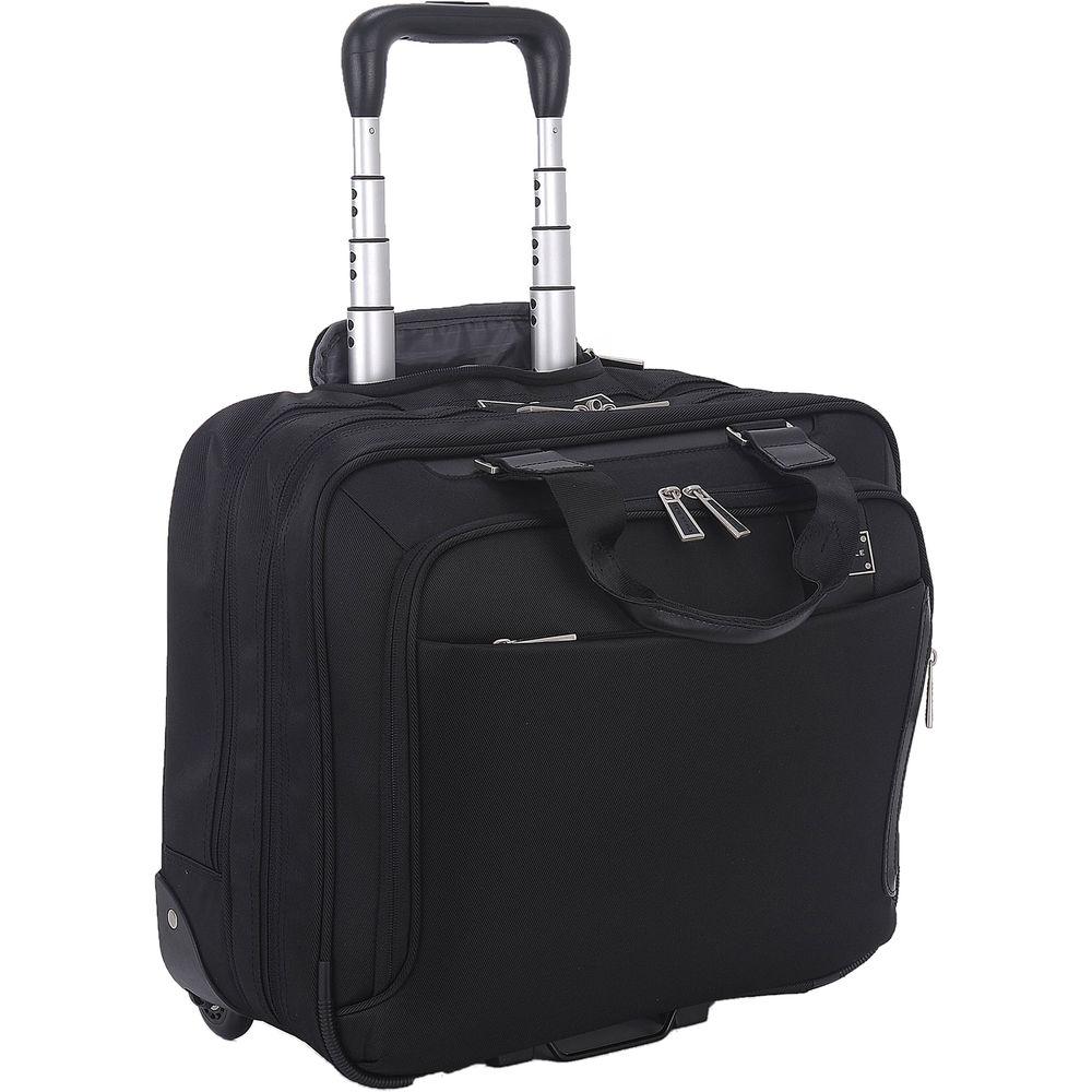 ECO STYLE Tech Exec Rolling Case with iPad Tablet Pocket for Up to 15.6" Laptop