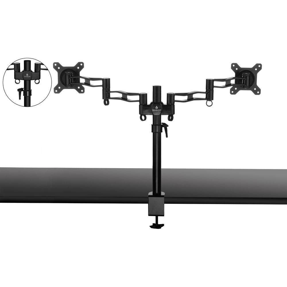 Gabor MD-BD13B Dual-Monitor Desktop Mount with Articulating Arms