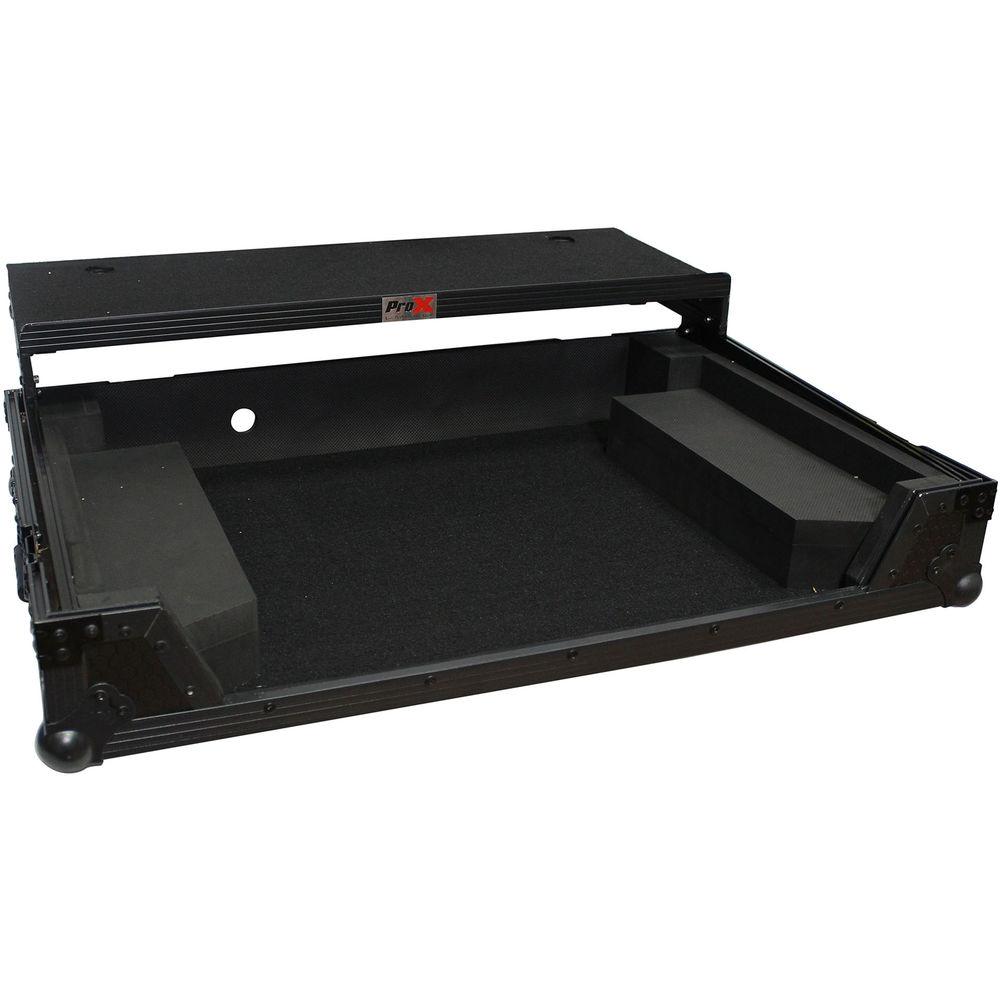 ProX Flight Case for Denon MCX8000 DJ Controller with Sliding Laptop Shelf and Wheels