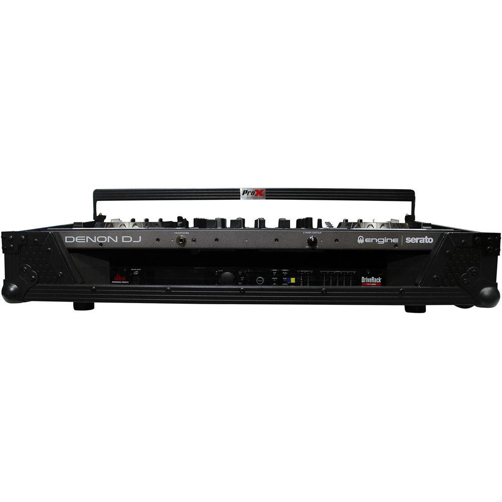 ProX Flight Case for Denon MCX8000 DJ Controller with Sliding Laptop Shelf and Wheels