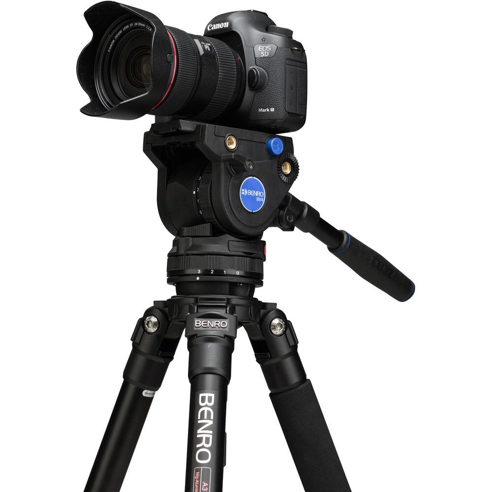 Benro A373F Series 3 Aluminum Video Tripod and BV4 Head