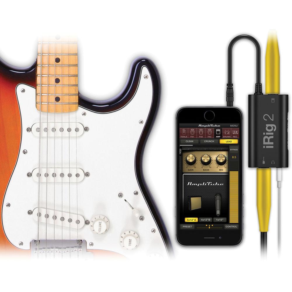 IK Multimedia iRig 2 - Guitar Interface for iPhone, iPad, iPod Touch, Mac, and Android, IK, Multimedia, iRig, 2, Guitar, Interface, iPhone, iPad, iPod, Touch, Mac, Android