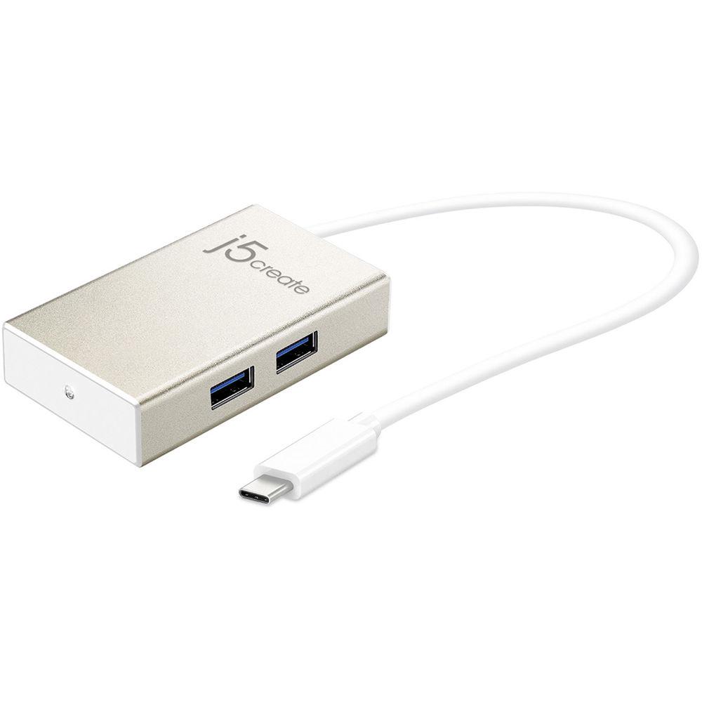 j5create 4-Port USB 3.1 Gen 1 Type-A Hub with USB Type-C Connector