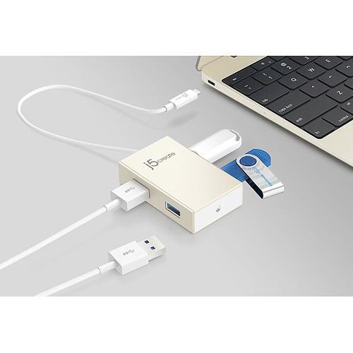 j5create 4-Port USB 3.1 Gen 1 Type-A Hub with USB Type-C Connector