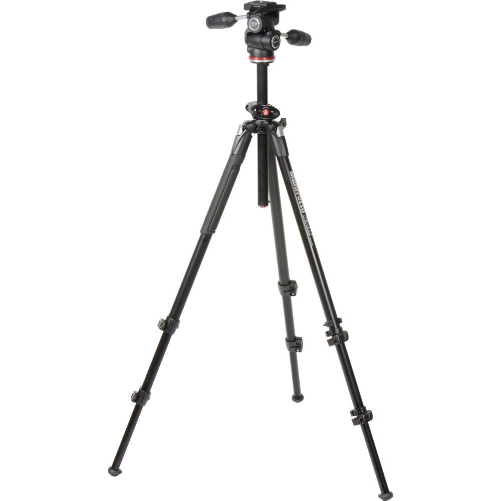 Manfrotto MK290DUA3-3WUS 290 Dual Aluminum Tripod with 3-Way Pan Tilt Head