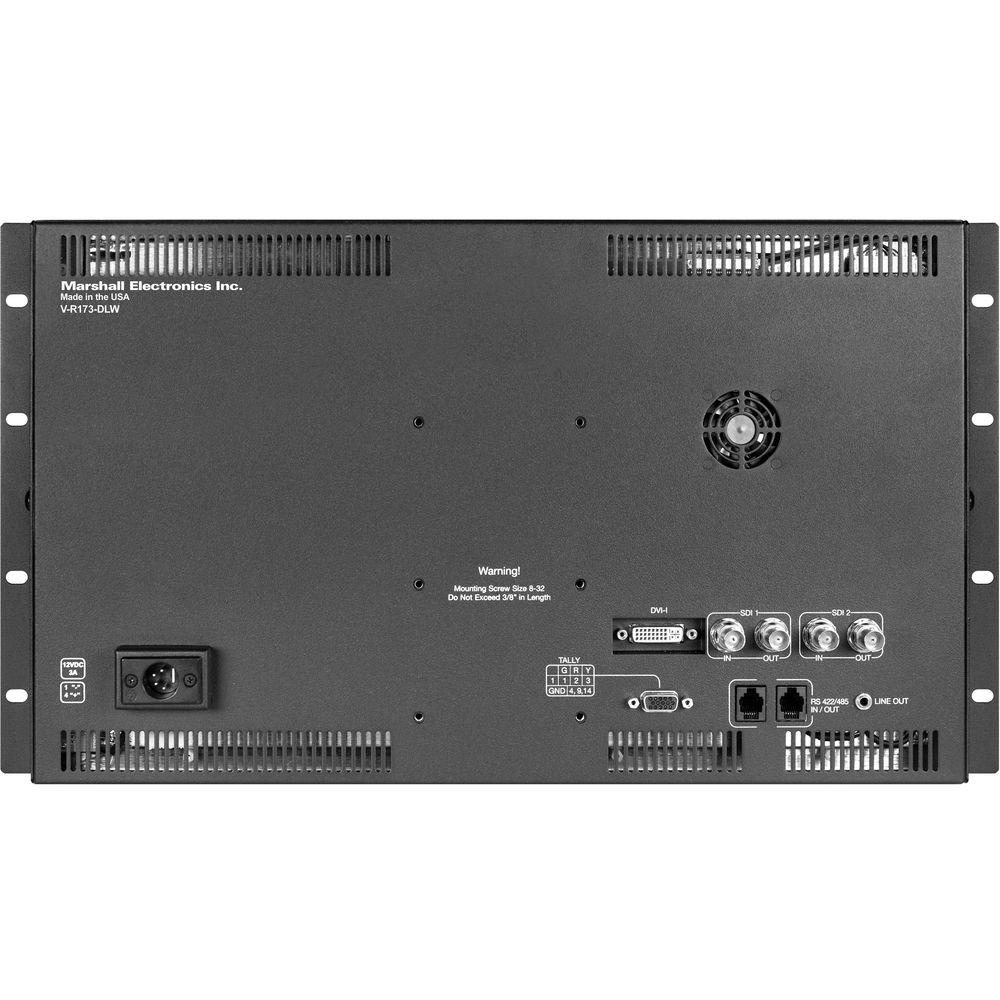 Marshall Electronics 17.3" Rack Mount Dual Link Waveform Monitor with In-Monitor Display