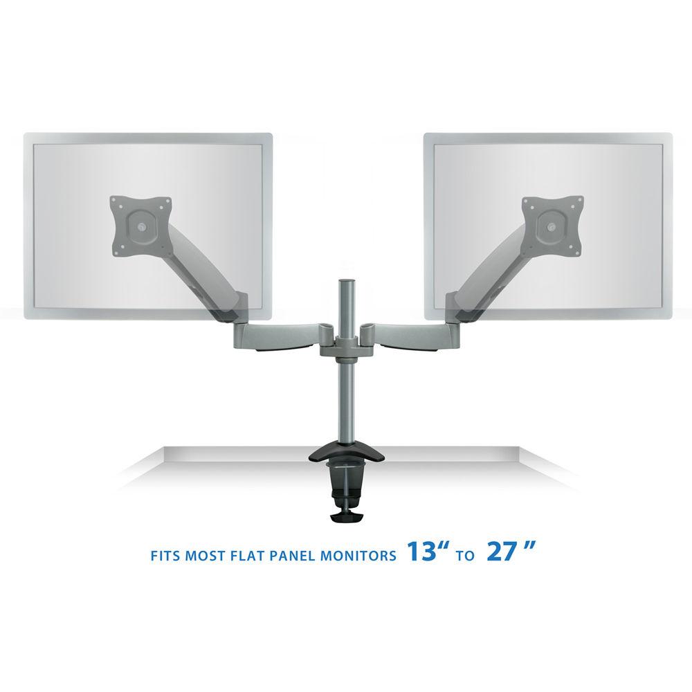 Mount-It! Height-Adjustable Monitor Desk Mount with Dual Articulating Spring Arms