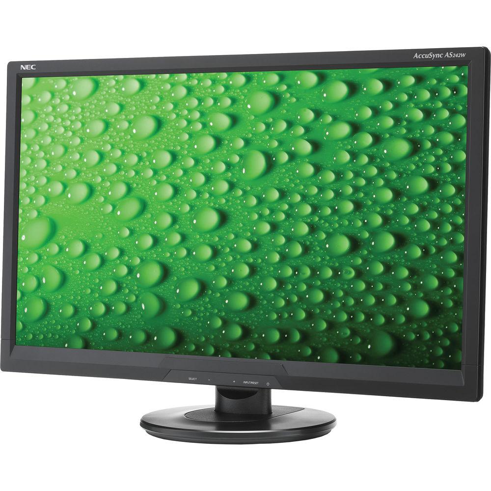 NEC AS242W-BK 24" Widescreen LED Backlit LCD Monitor