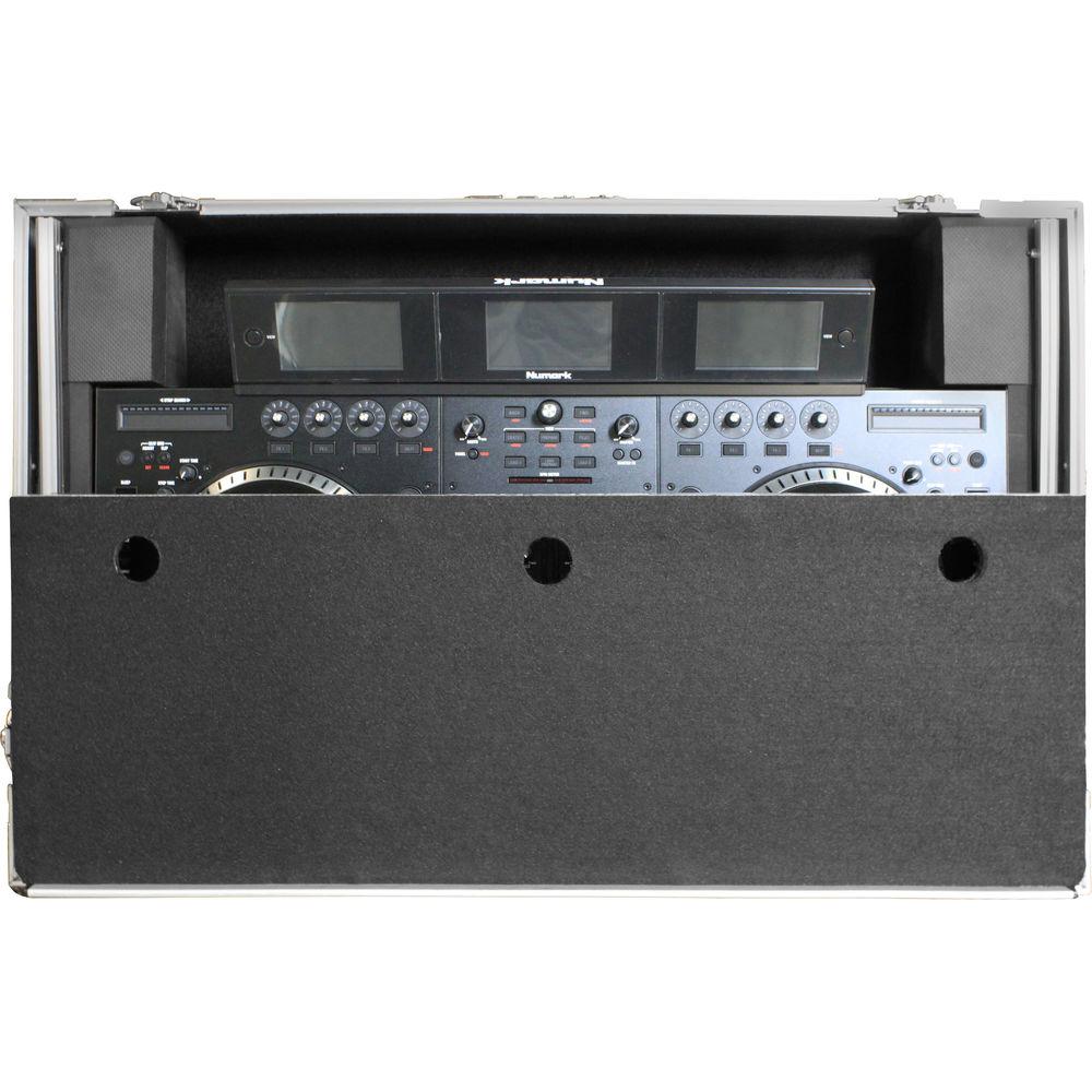 Odyssey Innovative Designs Numark NS7 NS7II NS7III DJ Controller Glide Style Case with Lower 19" 1U Rack Space