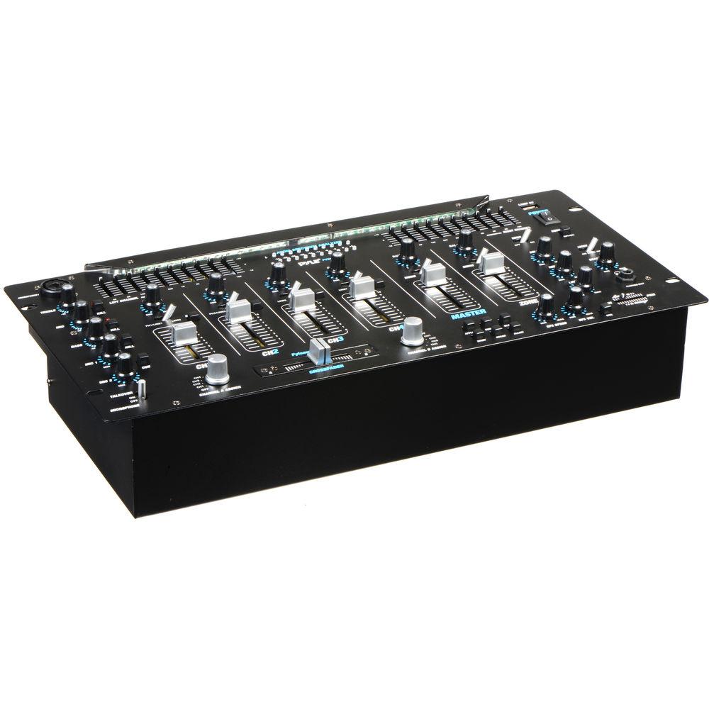 Pyle Pro PYD1964B - 4-Channel Rackmount DJ Mixer with Bluetooth and Digital Effects