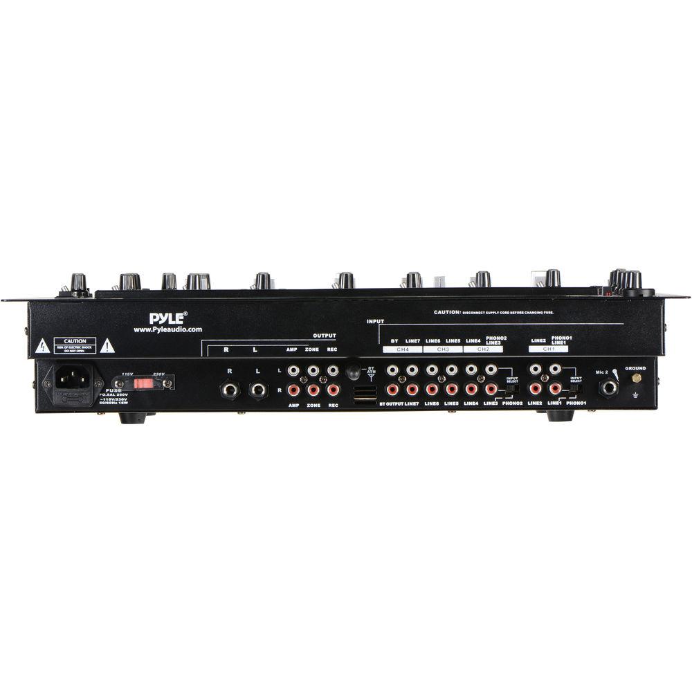 Pyle Pro PYD1964B - 4-Channel Rackmount DJ Mixer with Bluetooth and Digital Effects