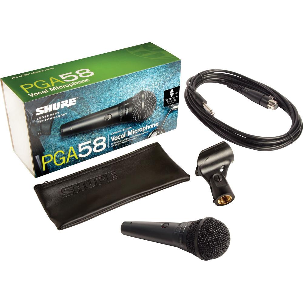Shure PGA58-QTR Cardioid Dynamic Vocal Microphone with XLR-to-1 4" Cable