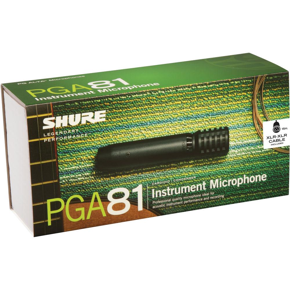Shure PGA81-XLR Cardioid Condenser Instrument Microphone with Cable