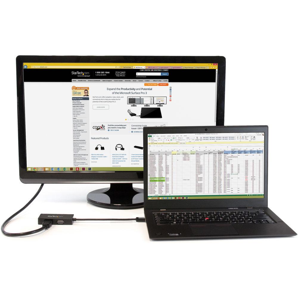 StarTech 3-in-1 DisplayPort to VGA DVI HDMI Travel Converter