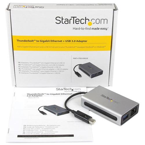 StarTech Thunderbolt to Gigabit Ethernet and USB 3.0 Adapter
