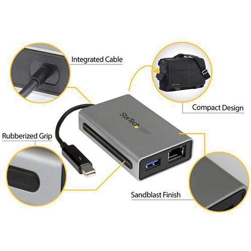 StarTech Thunderbolt to Gigabit Ethernet and USB 3.0 Adapter
