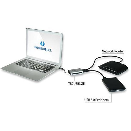 StarTech Thunderbolt to Gigabit Ethernet and USB 3.0 Adapter