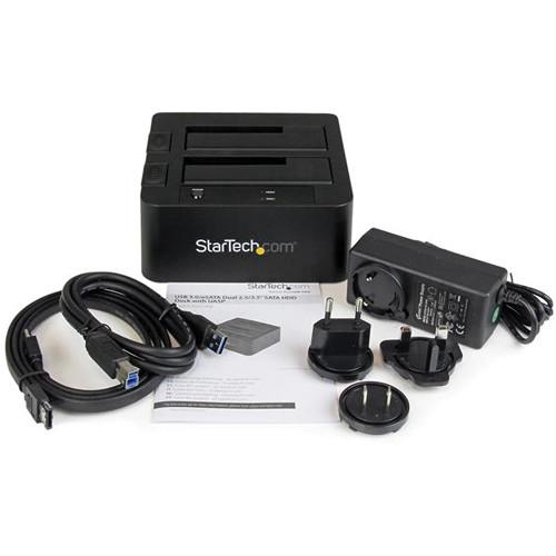 StarTech USB 3.0 eSATA to Dual 2.5 3.5" HDD SSD Docking Station with UASP