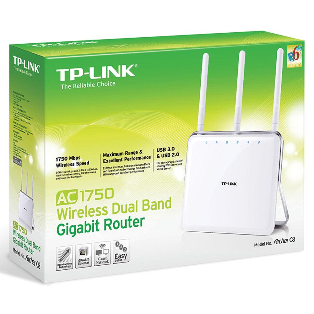 TP-Link ARCHER C8 Dual Band WirelessAC1750 Gigabit Router