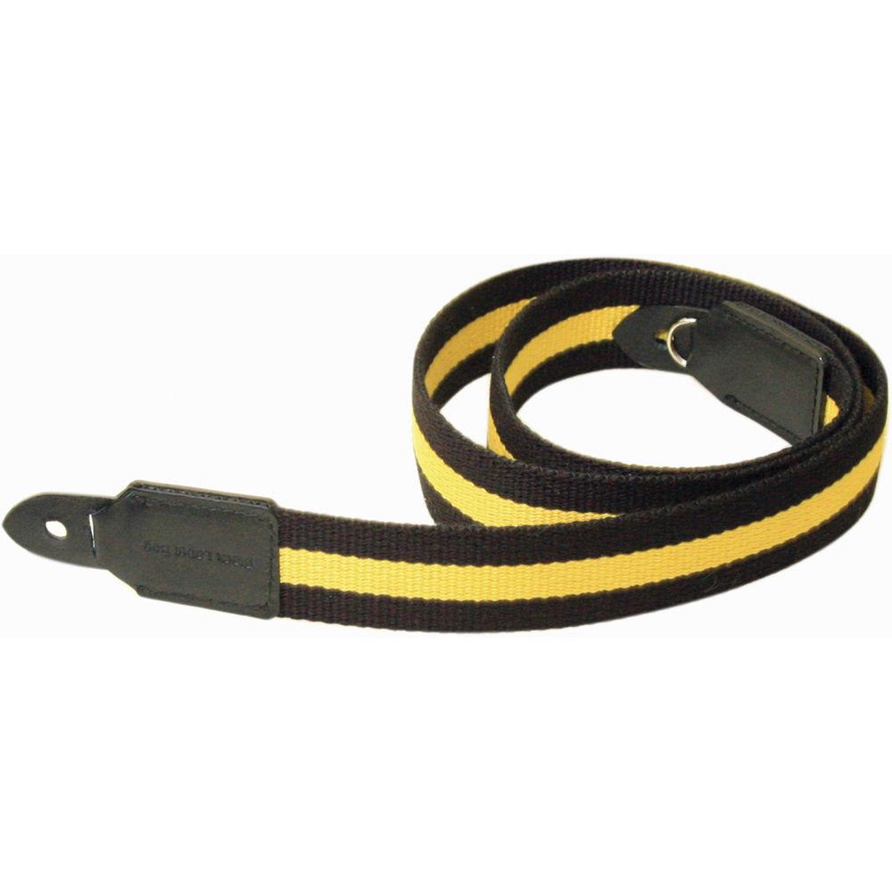 Black Label Bag Yellow Racing Stripe Canvas Camera Strap - 40"