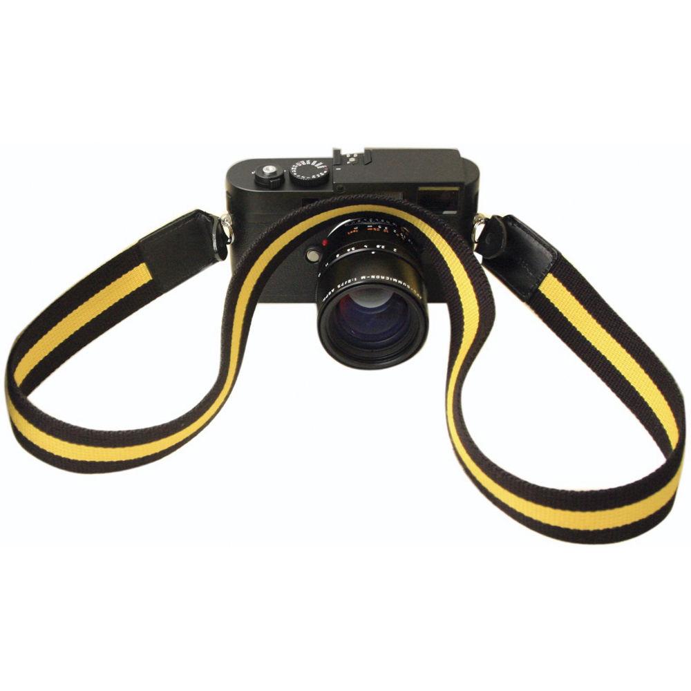 Black Label Bag Yellow Racing Stripe Canvas Camera Strap - 40"