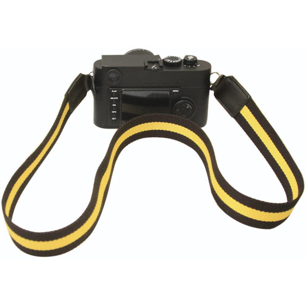 Black Label Bag Yellow Racing Stripe Canvas Camera Strap - 40"